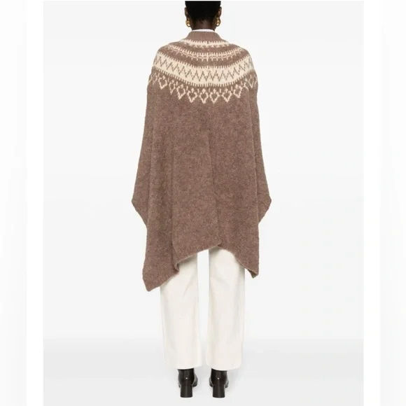 NWT Polo Ralph Lauren Fair Isle Wool-Blend Cape Cardigan